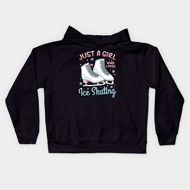 Ice Skating Ice Skater Figure Skater Ice Skating Lover Kids Hoodie by CreativeGiftShop